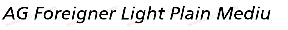AG Foreigner Light Plain Medium字体转换
